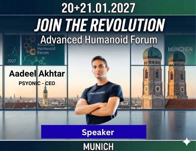 Aadeel Akhtar at Advanced Humanoid Forum 2027 - Bionic Hand Systems and Haptic AI